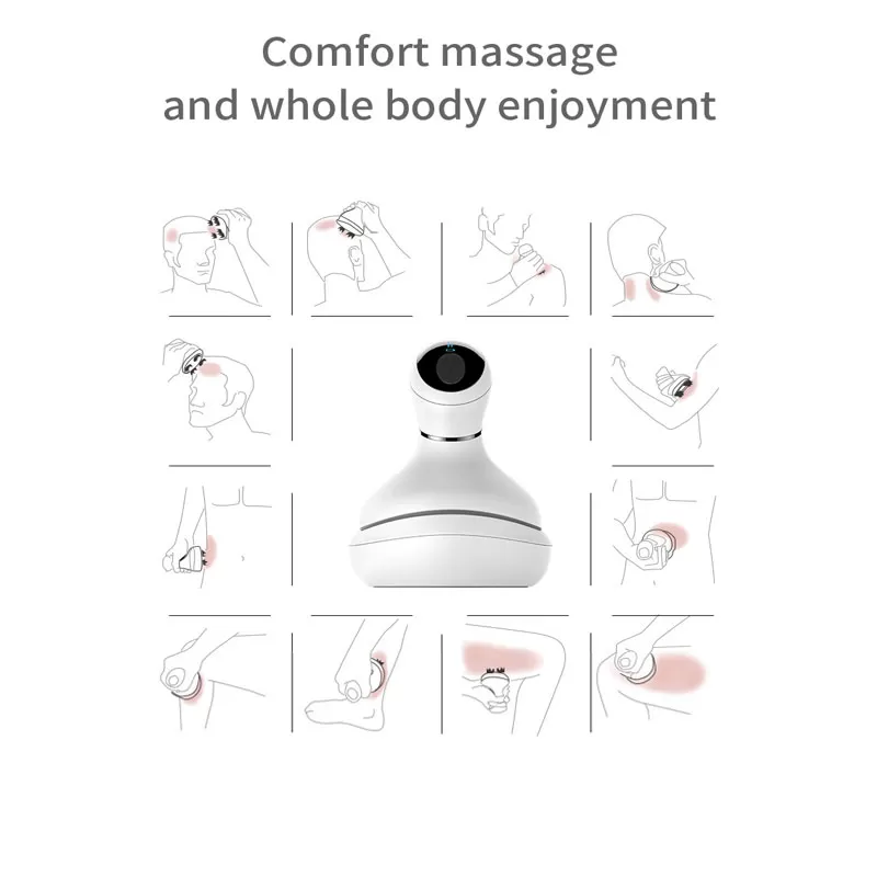 Rechargeable Scalp Waterproof Hand Held Electric Head Massager thumbnail 5